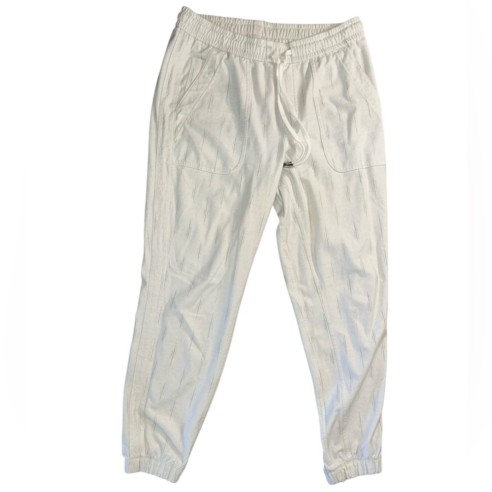 Athleta Farallon Printed Jogger Inversion Light Gray Pants Women’s Size 8 Sporty